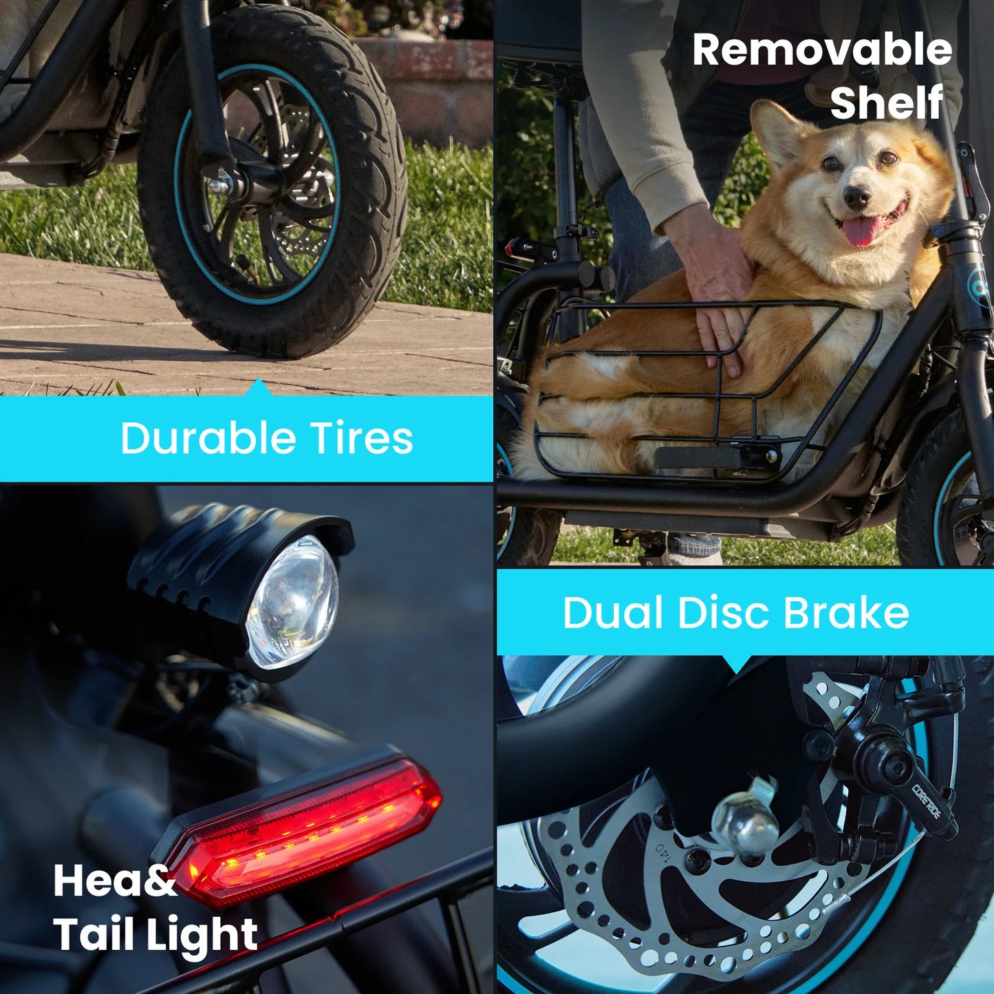 Gyroor Electric Scooter With Pet Basket Foldable 20 Mile Range