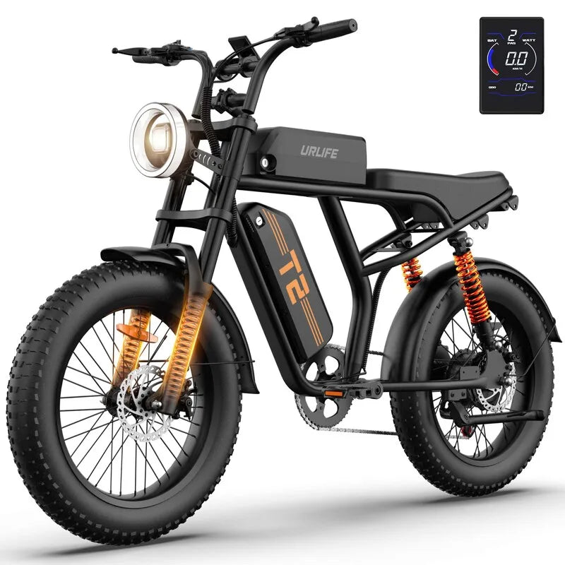 URLIFE Peak 1500W Electric Mountain Bike Removable 48V Battery