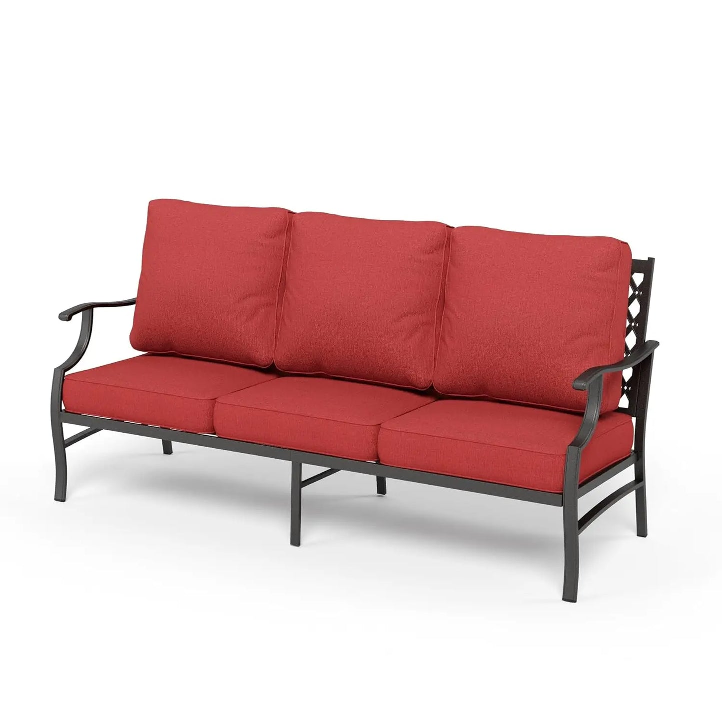 HUANZHUANG All Weather 3 Seat Outdoor Patio Sofa with Cushions