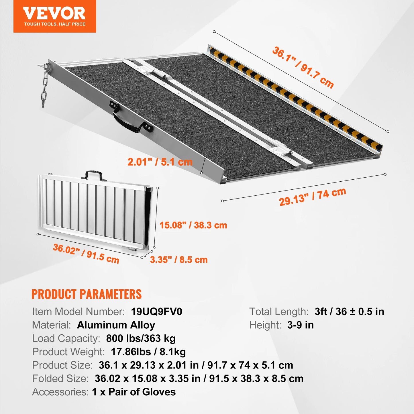 SucceBuy Portable Aluminum Folding Wheelchair Ramp For Threshold Accessibility Solutions