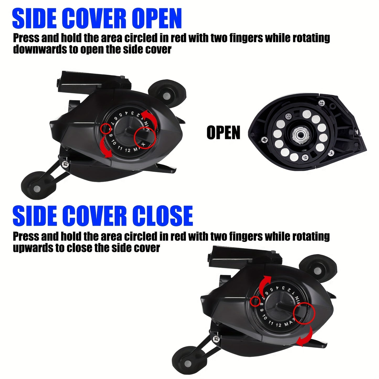 SAMOLLA Digital Display Spoon Fishing Reel Real Time Line Length