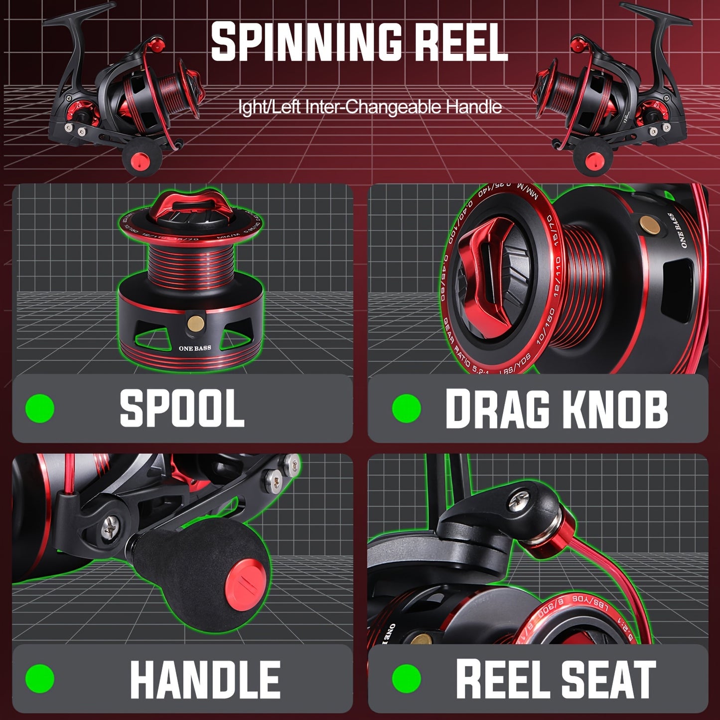Sougayilang Four-Section Carbon Fiber Rod and Spinning Reel Combo