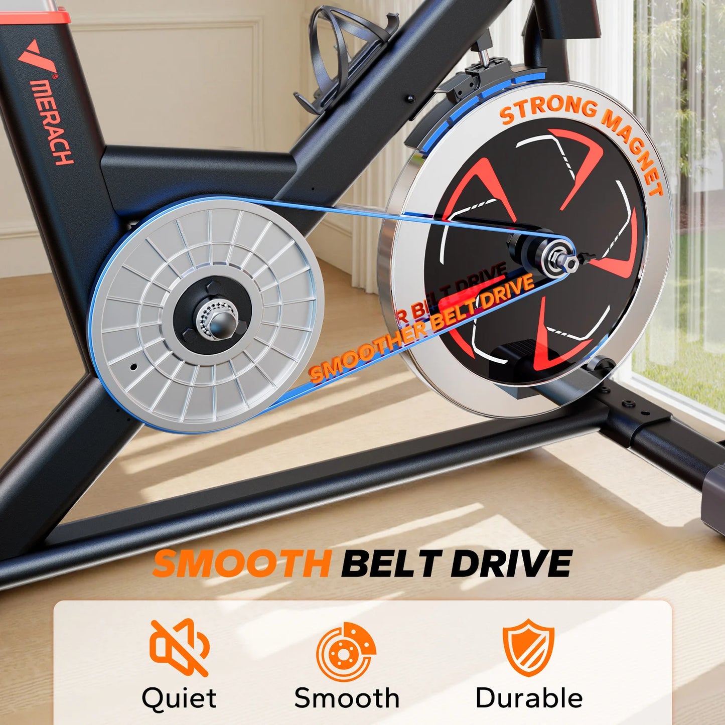 MERACH S38 Indoor Exercise Bike With Magnetic Resistance And App