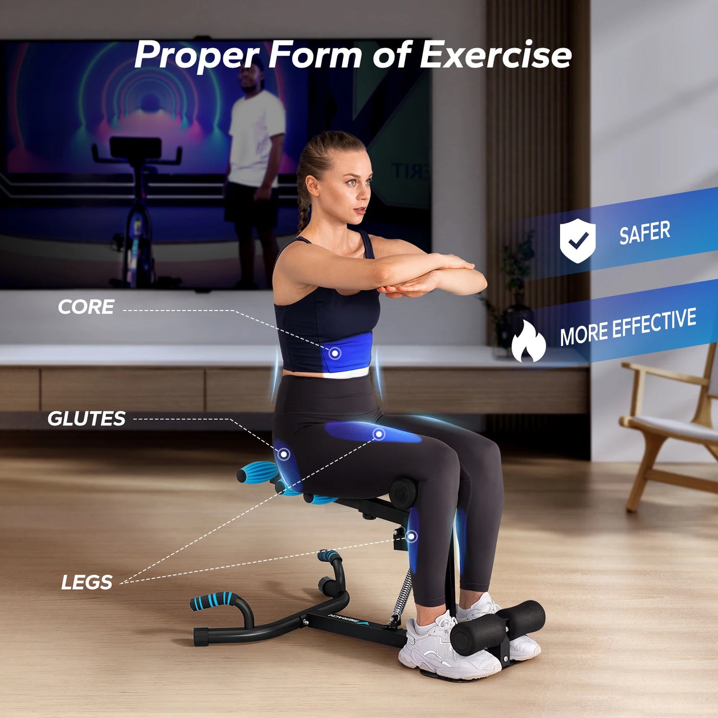 MERACH Deep Squat Machine for Glutes, Legs and Core Training