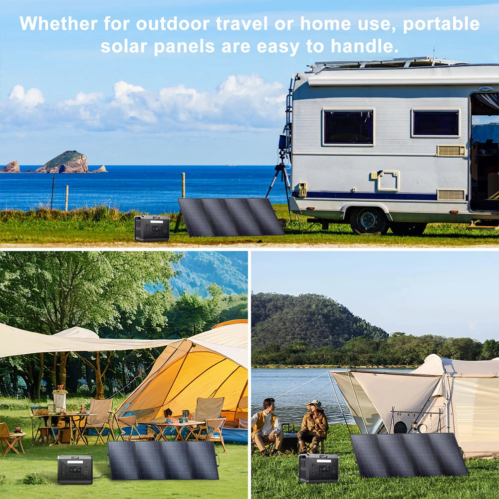 SOLARPLAY 200W Portable Foldable Solar Panel For Camping Power Station