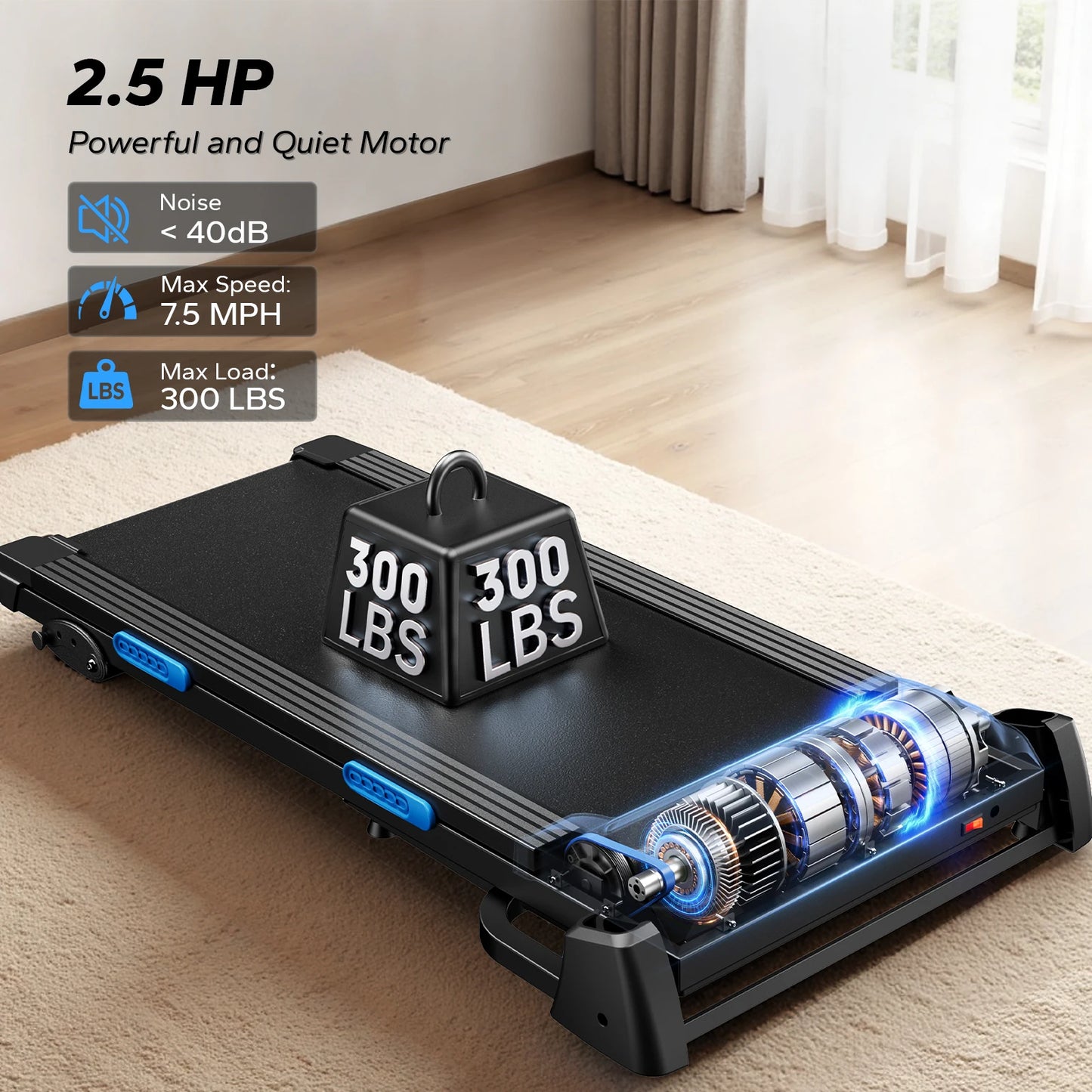MERACH T12 Foldable Treadmill With Incline And Heart Rate Monitor