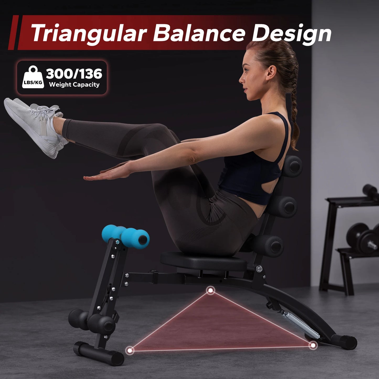 MERACH Ab Machine MultiFunctional Adjustable Ab Trainer For Home Gym