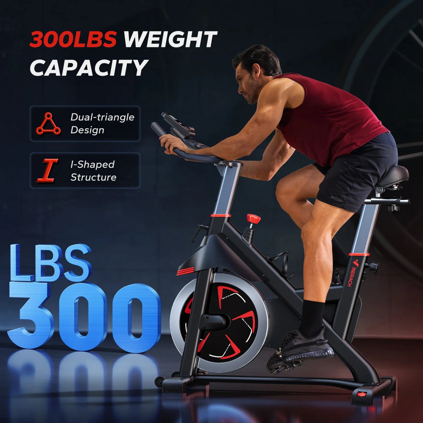 MERACH S38 Indoor Exercise Bike With Magnetic Resistance And App