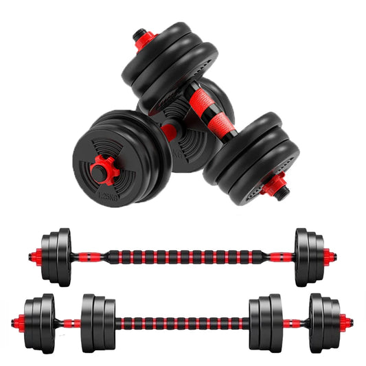 Adjustable Dumbbell Barbell Set With Anti-Slip Grip for Home Gym