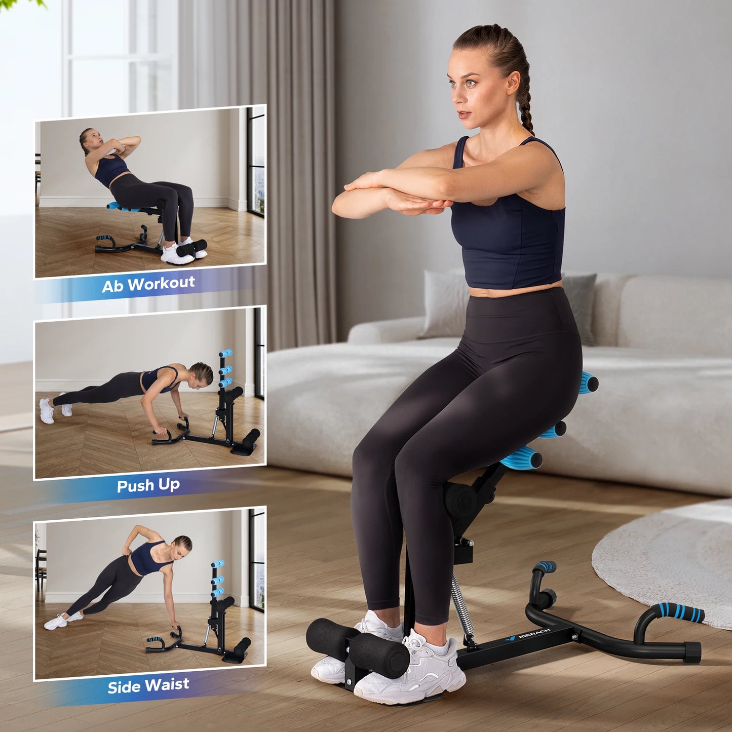 MERACH Deep Squat Machine for Glutes, Legs and Core Training