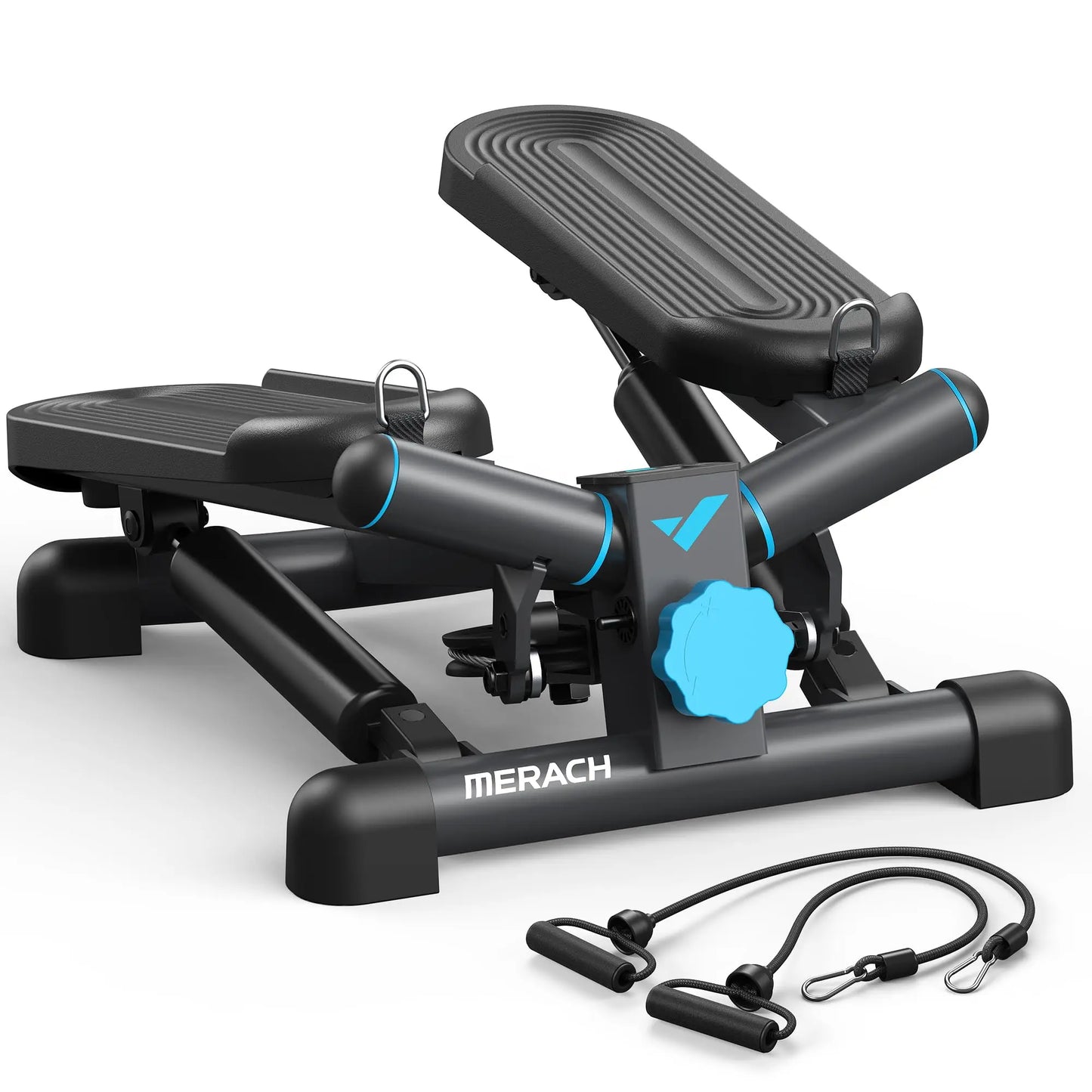 MERACH SpaceSaving Pro CompactMini Stepper Exercise Machine With Resistance Band