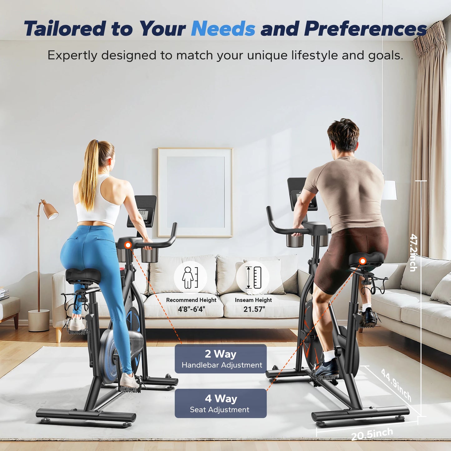 MERACH S36 Magnetic Indoor Exercise Bike With App 330lb Capacity