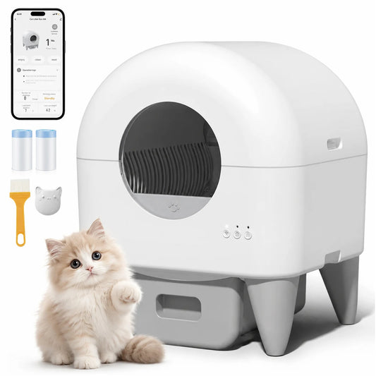 Automatic Self Cleaning Cat Litter Box with Infrared Safety Sensor