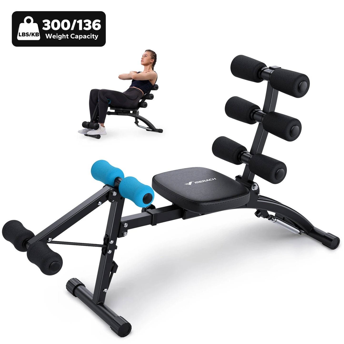 MERACH Ab Machine MultiFunctional Adjustable Ab Trainer For Home Gym