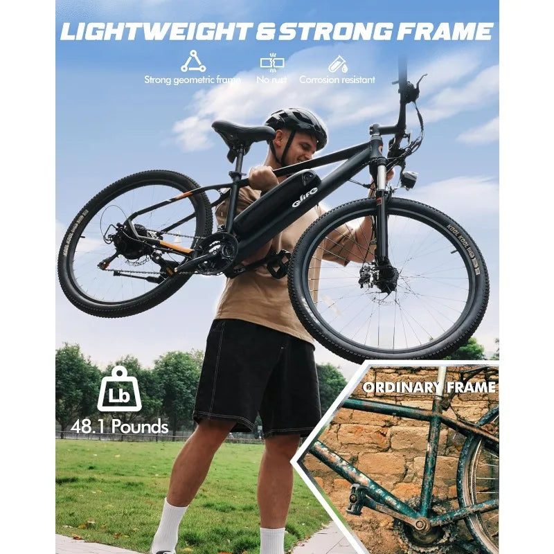 YTYINFork Racer 750W Electric Mountain Bike For Adults Durable All Terrain Performance