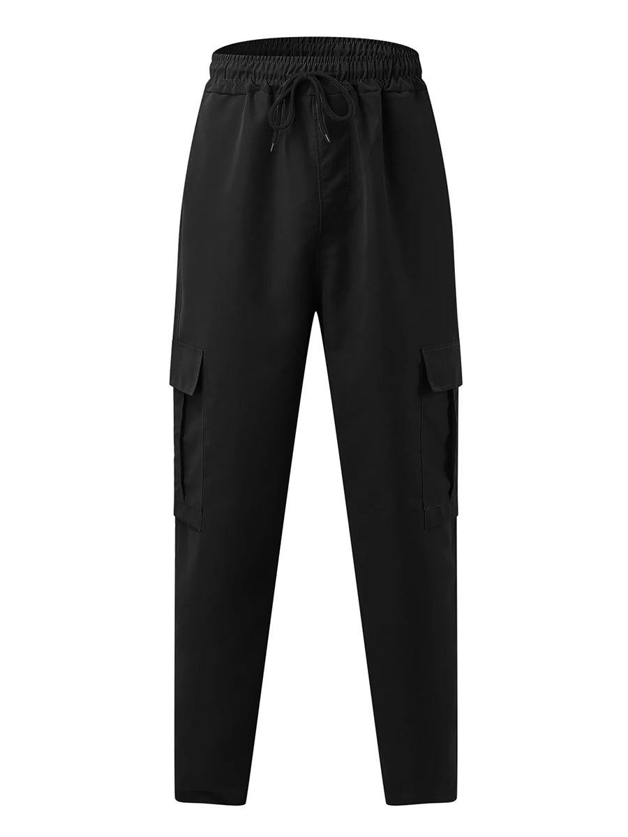 Hirigin Men Loose Cargo Pants With Pockets