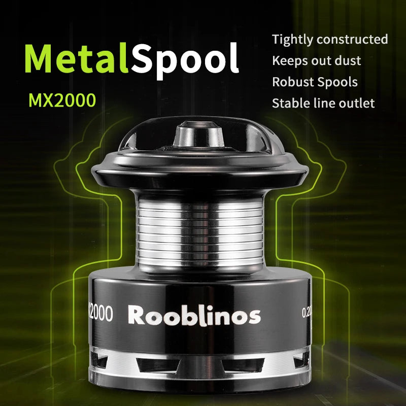 Rooblinos MX Spinning Fishing Reel 5.2:1 Gear Ratio 2BB