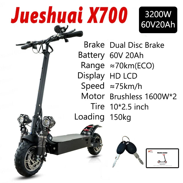 Jueshuai Outdoor Electric Scooter Off Road 1000W 6000W Fast