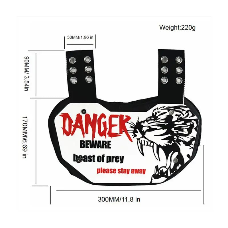 Chemical Youth Football Back Plate Protector With Shock Absorption ProtectionTechnology
