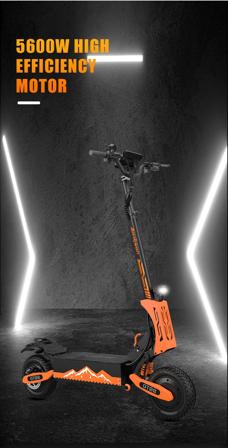 Arwibon 5600W Dual Motor Electric Scooter Top Speed 46MPH