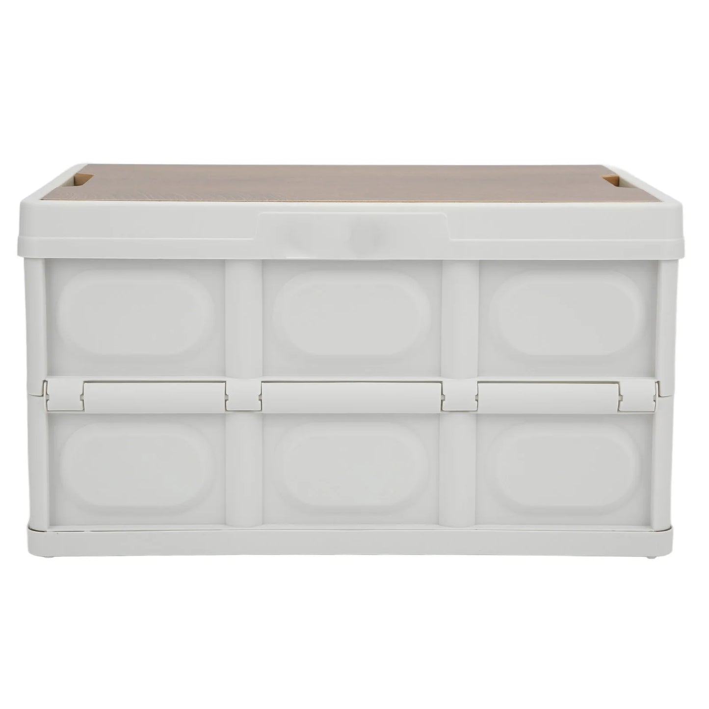 Outdoor Folding Storage Box With Wooden Panel