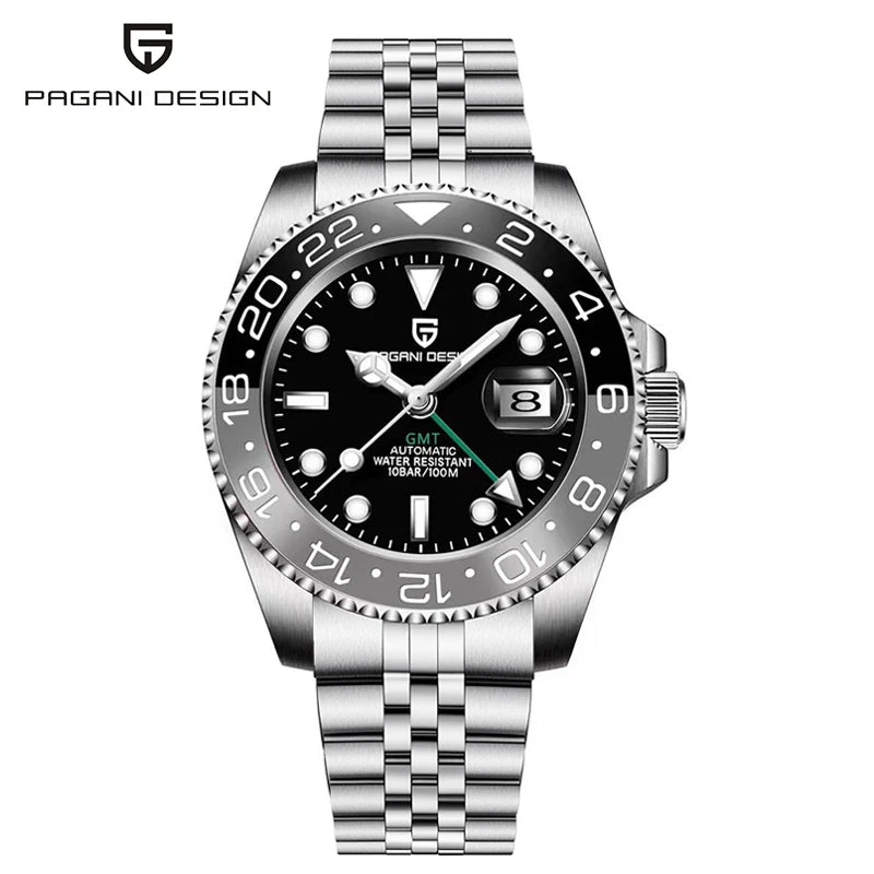 Pagani Design Automatic GMT Stainless Steel Men's Watch PD-1662