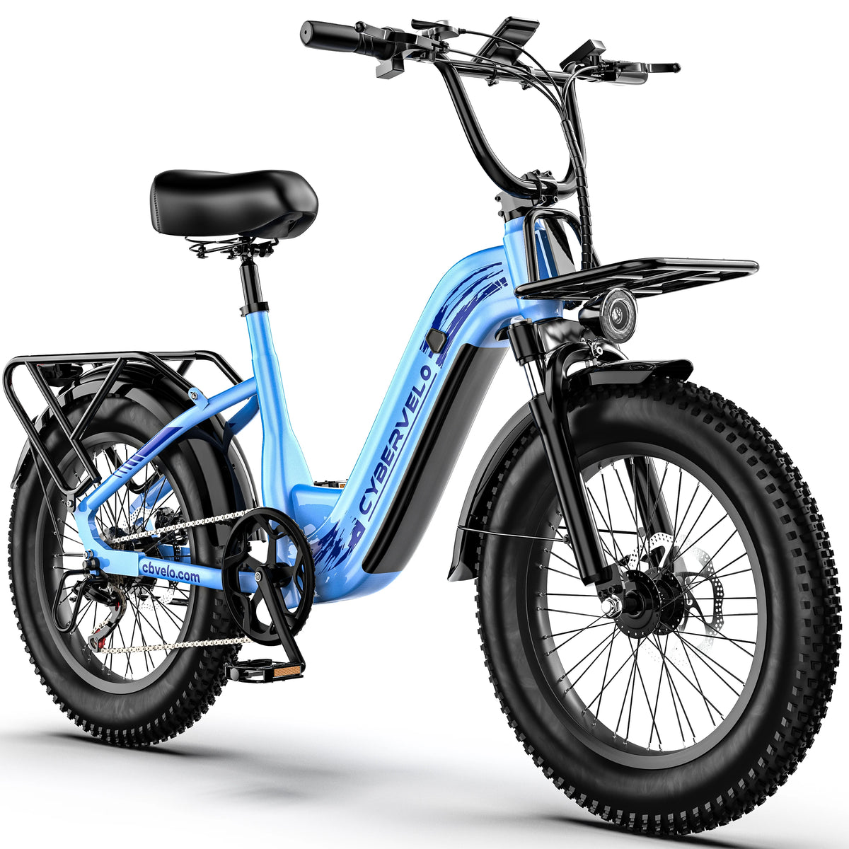 Cybervelo Comfortable Step Thru Electric Commuter Bicycle With Extended Range