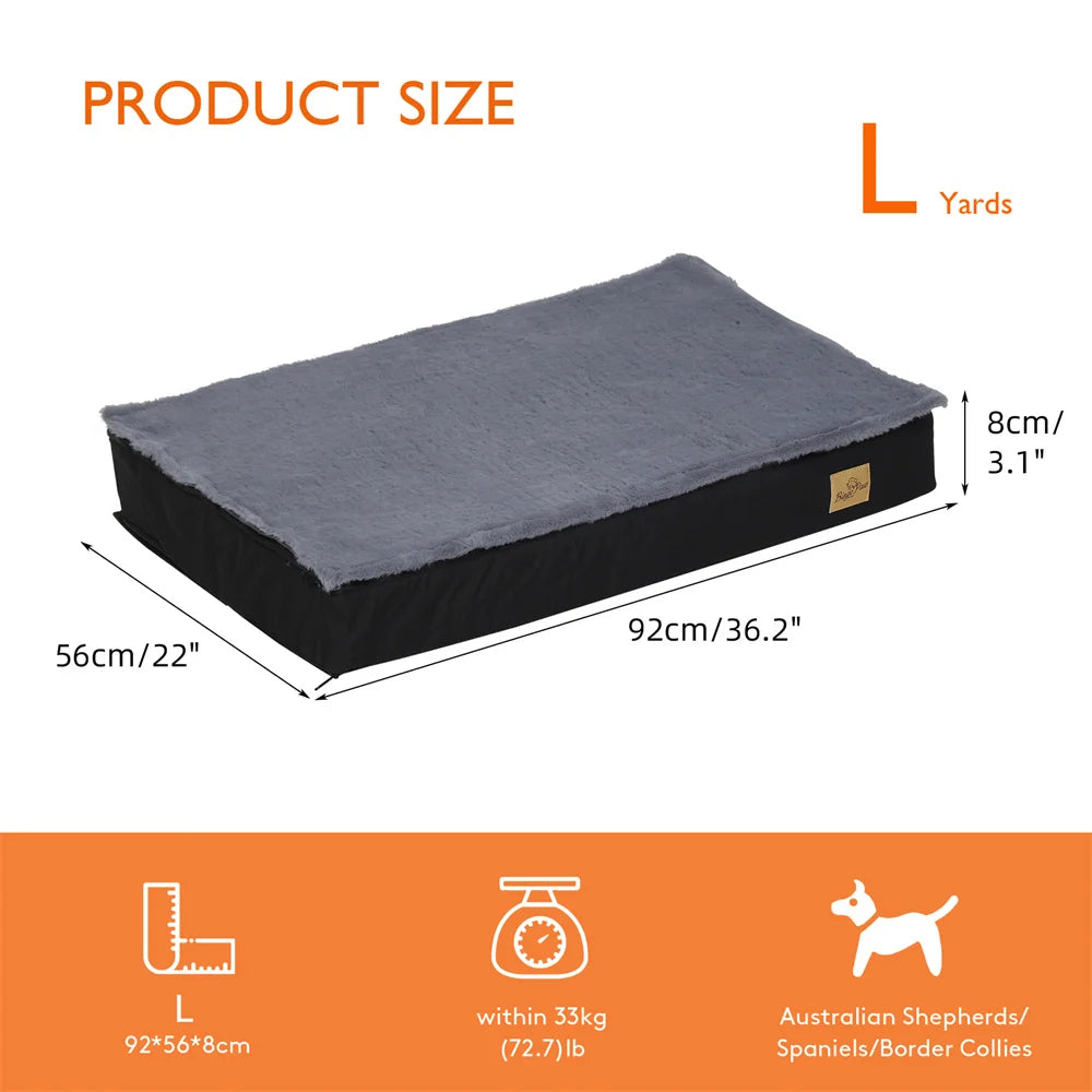 BORWARTCN Orthopaedic Waterproof Dog Bed Two In One Removable Cover