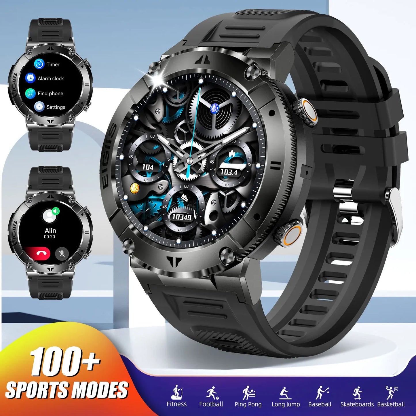 LaNikar Smart Watch With TFT Display Bluetooth Call Blood Pressure