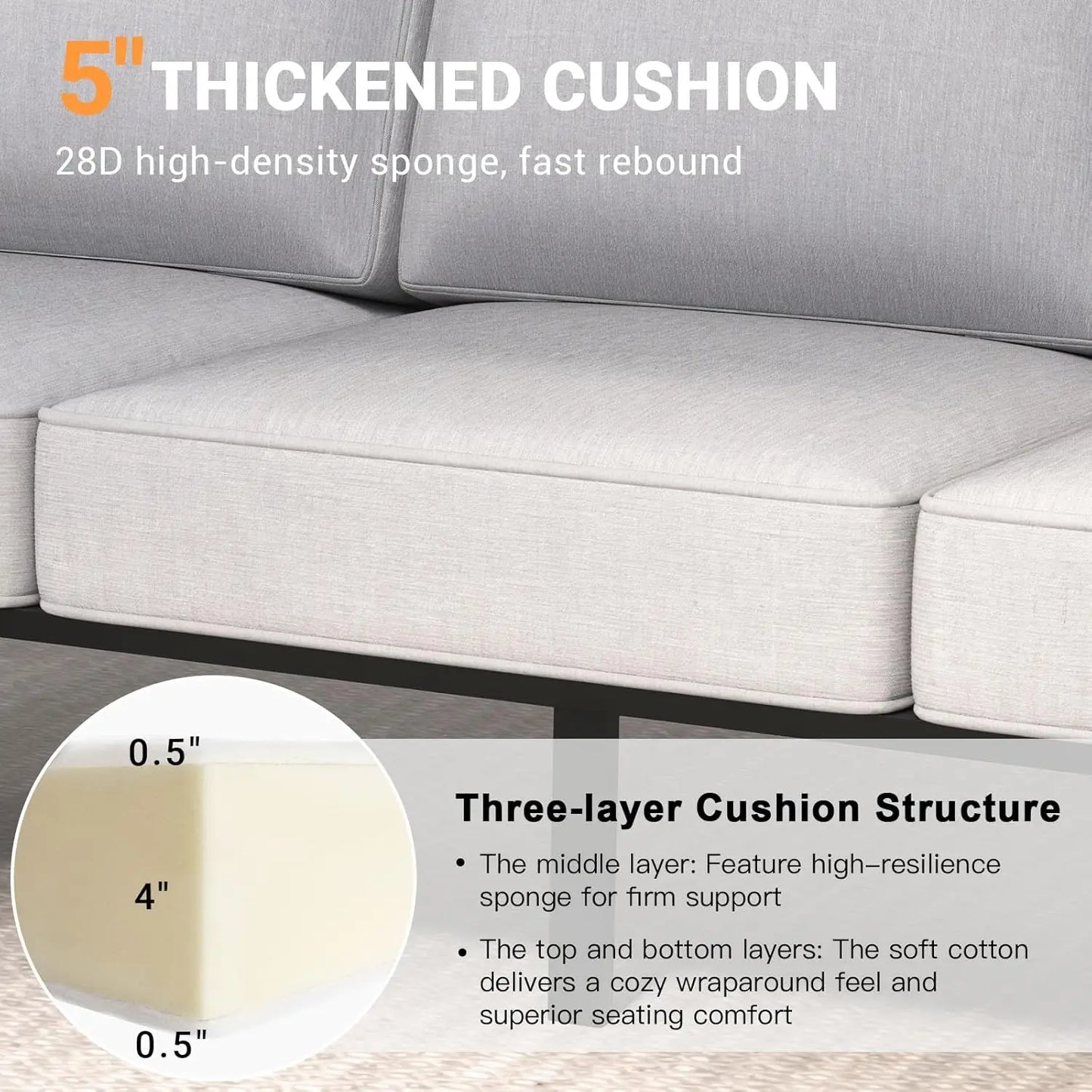 Aluminum Outdoor Patio Furniture Set Sectional Conversation With Coffee Table