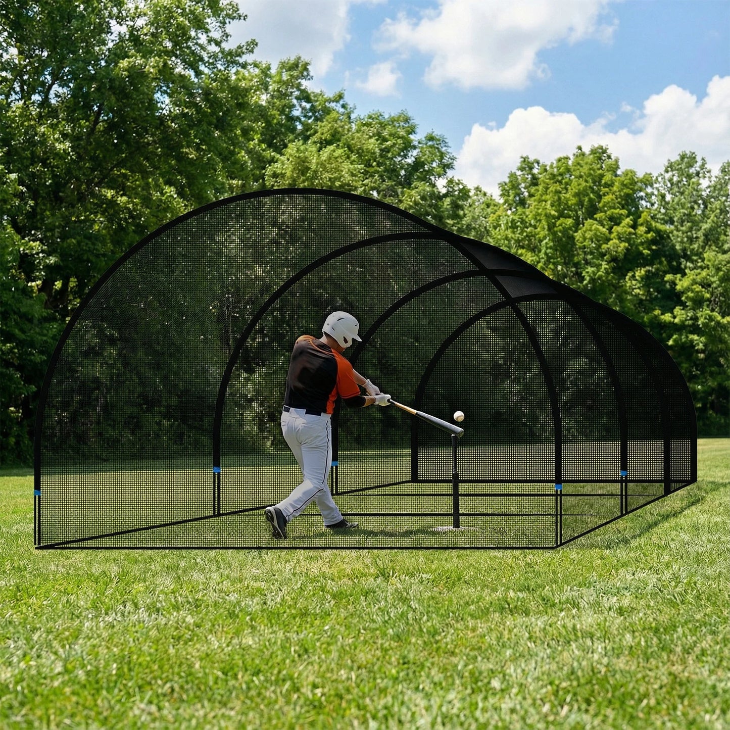 Portable Baseball And Softball Batting Cage For Backyard Practice