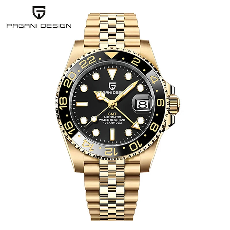 Pagani Design Automatic GMT Stainless Steel Men's Watch PD-1662