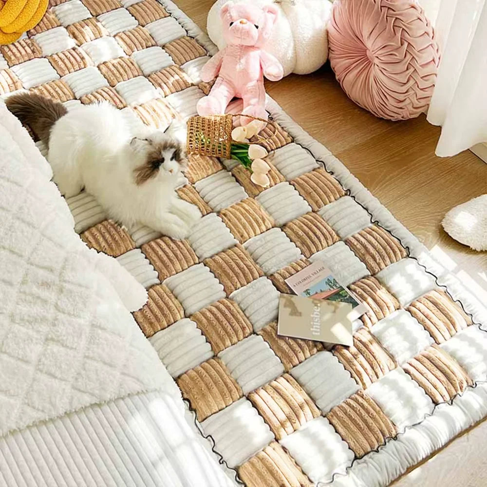 CWV Anti Slip Waterproof Coral Fleece Dog Mat For Cars