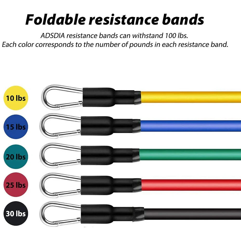 KUUBEED Elastic Resistance Bands Set for Home Gym Training