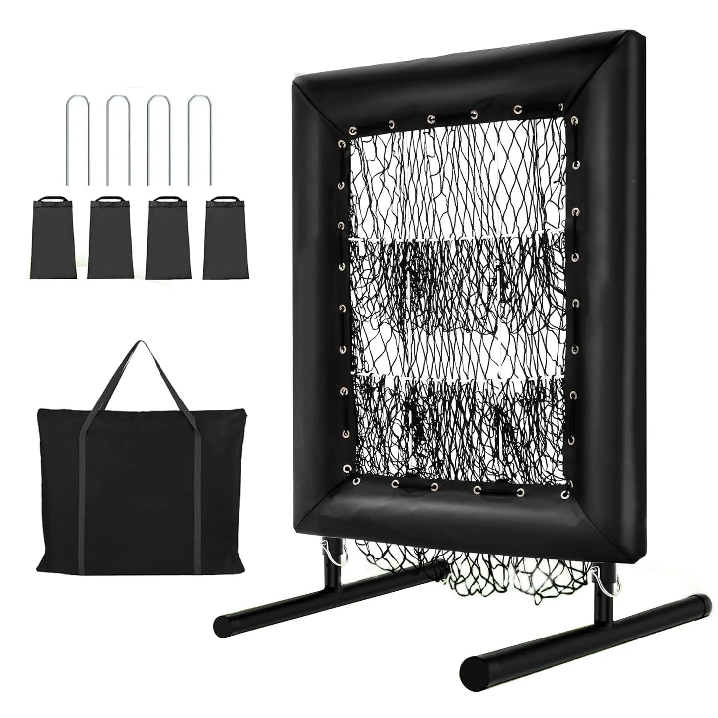 HiMISS Adjustable Pitching Net With 9-Hole Strike Zone For Practice