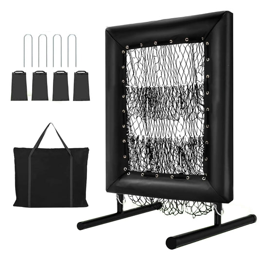 HiMISS Adjustable Pitching Net With 9-Hole Strike Zone For Practice