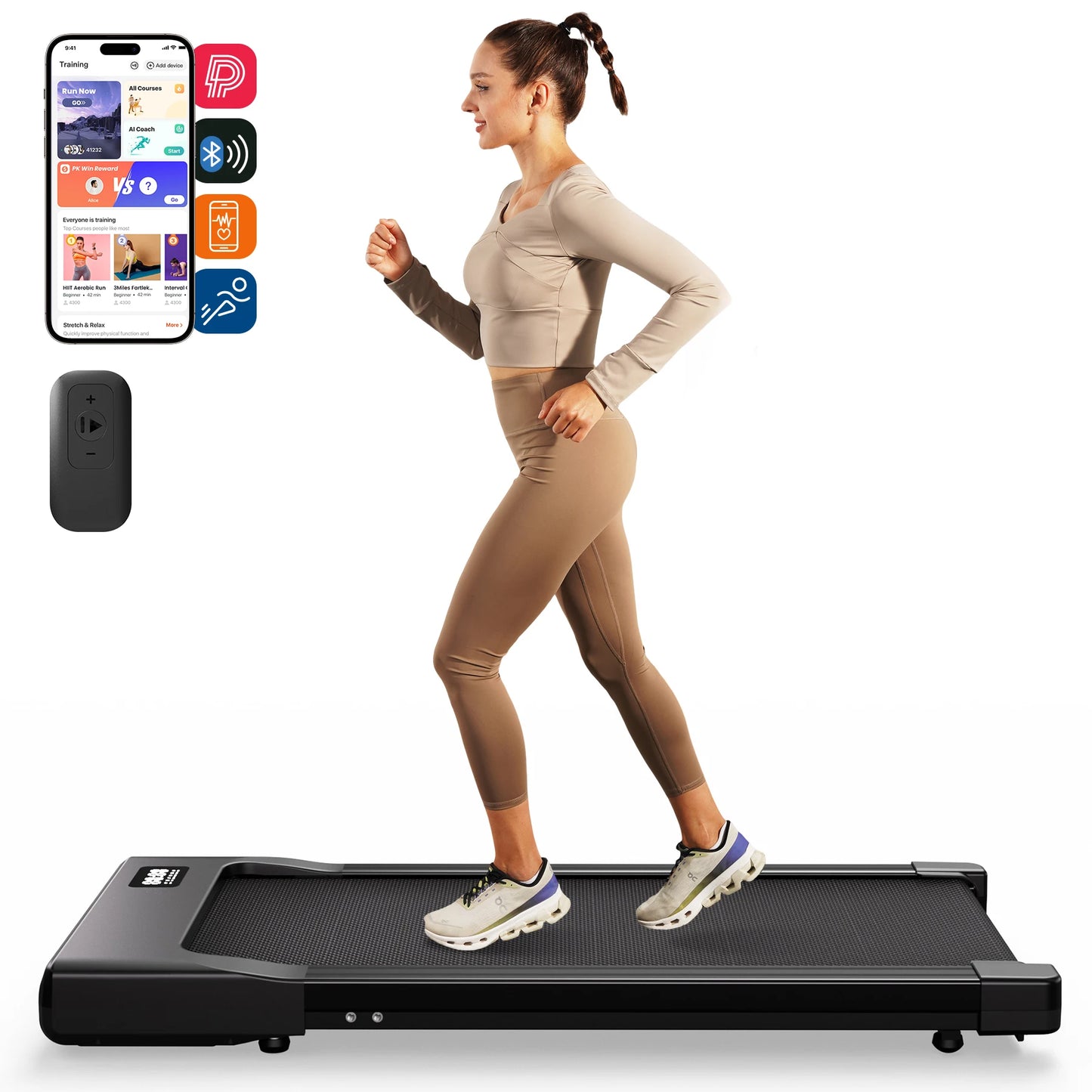 Superun Walking Pad Under Desk Treadmill With Remote Control