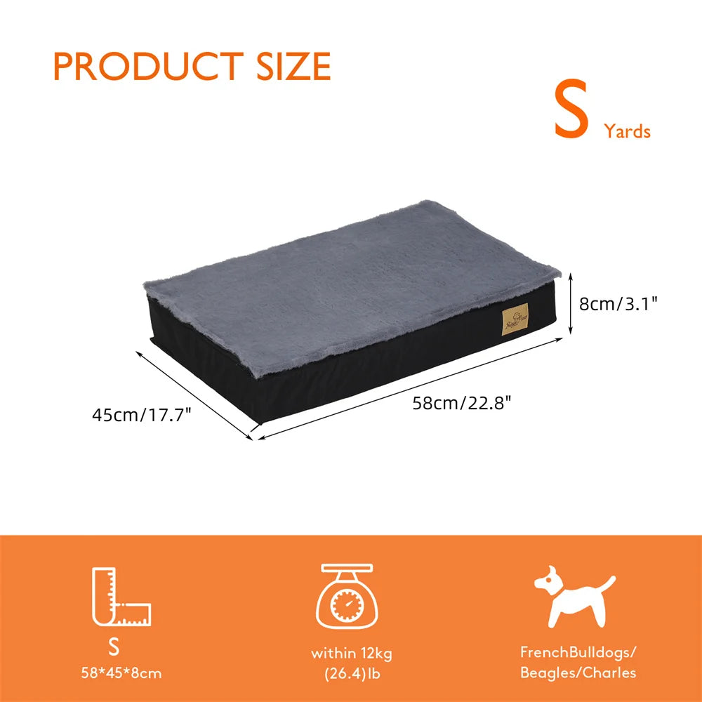 BORWARTCN Orthopaedic Waterproof Dog Bed Two In One Removable Cover