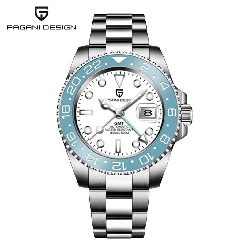 Pagani Design Automatic GMT Stainless Steel Men's Watch PD-1662