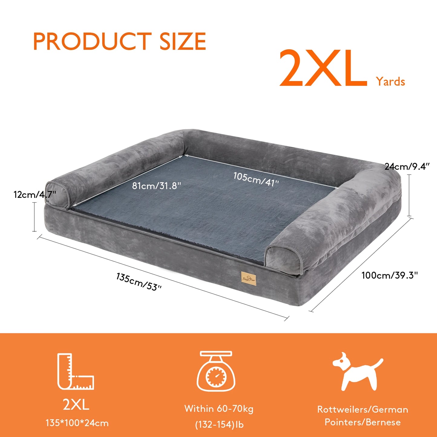 Guangdong Cozy Sofa Dog Bed With Bolster And Waterproof Cover