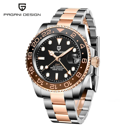 Pagani Design Automatic GMT Stainless Steel Men's Watch PD-1662