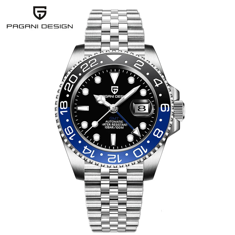 Pagani Design Automatic GMT Stainless Steel Men's Watch PD-1662