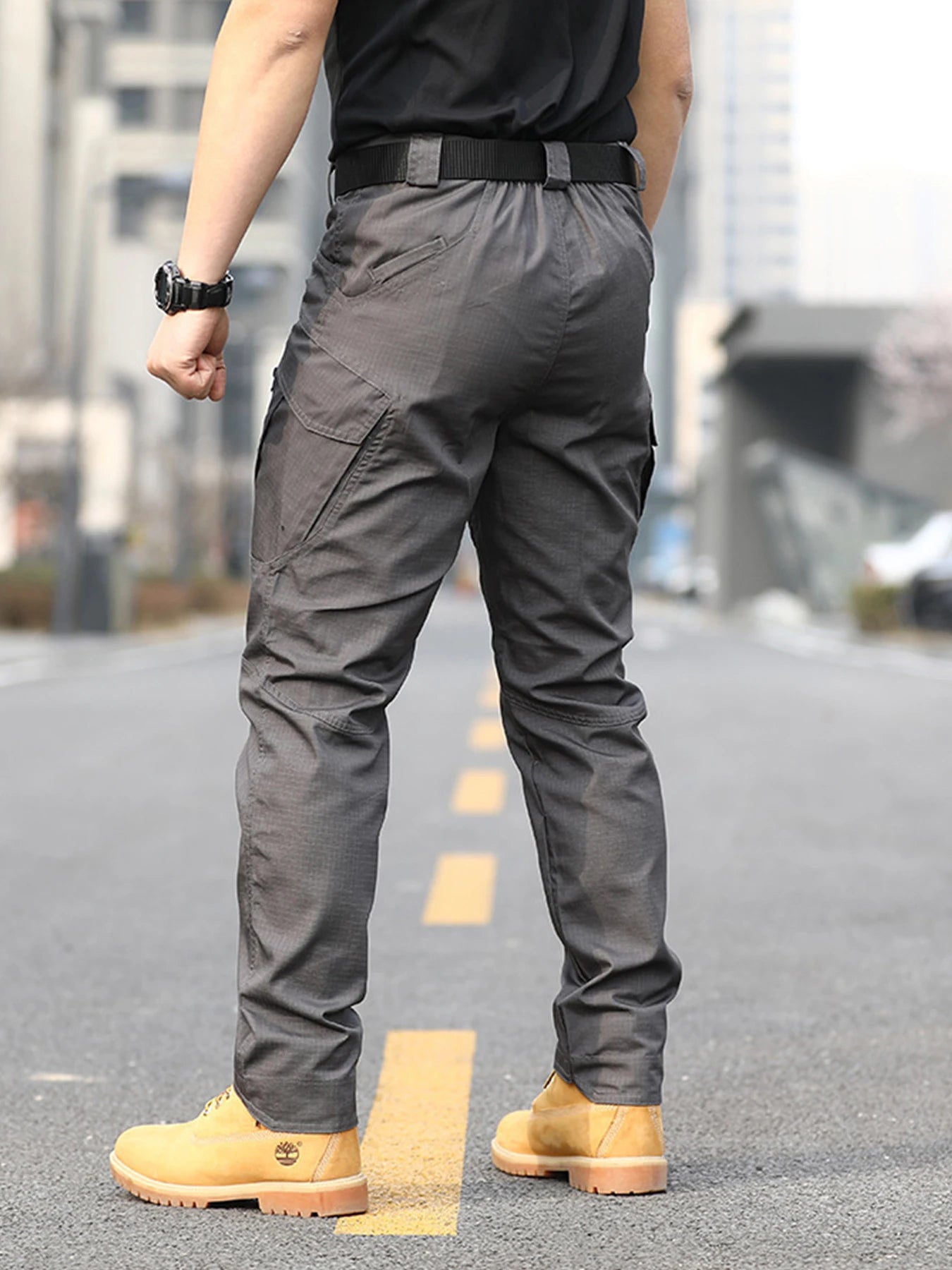 NONECN Mens Tactical Pants With Multi Pocket Design Breathable Lightweight