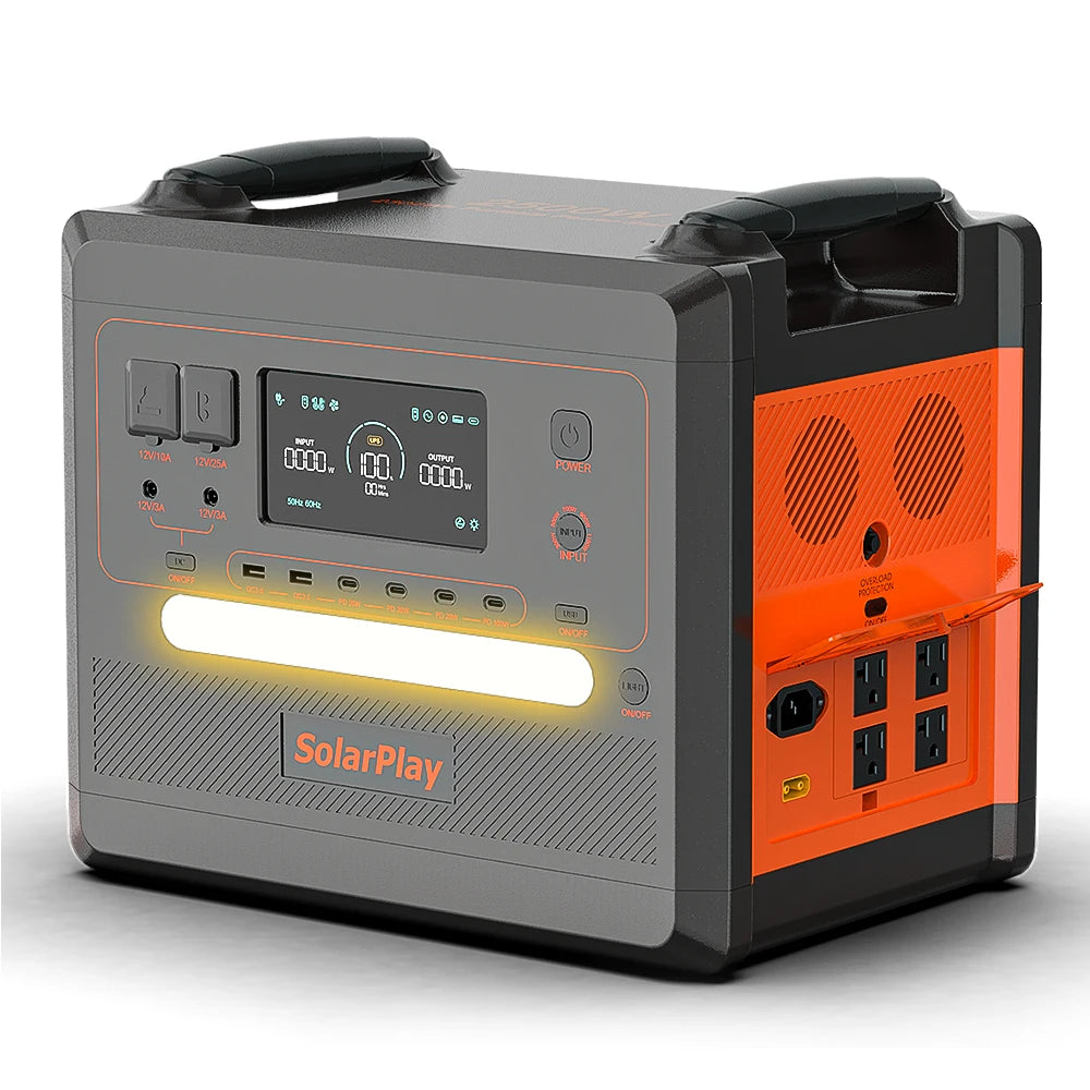 SOLARPLAY Portable Power Station 2500W 2300Wh Solar Generator