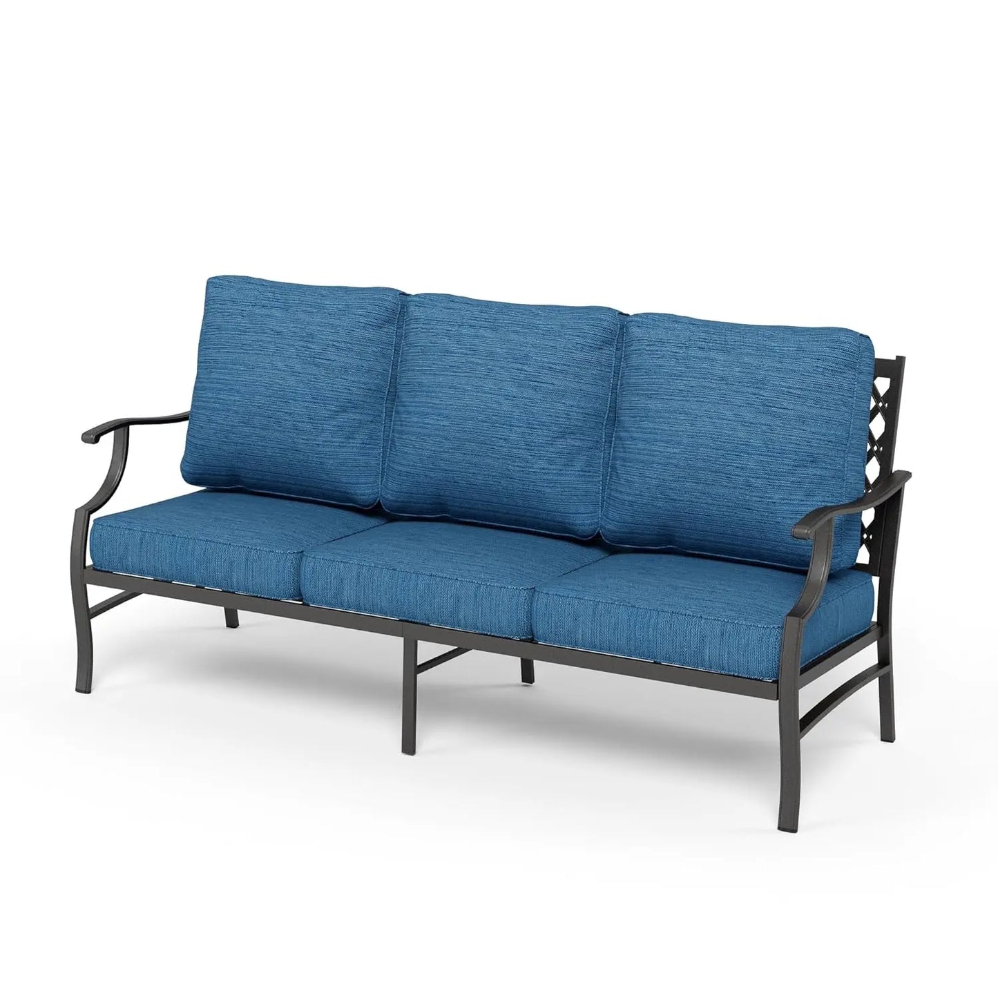 HUANZHUANG All Weather 3 Seat Outdoor Patio Sofa with Cushions
