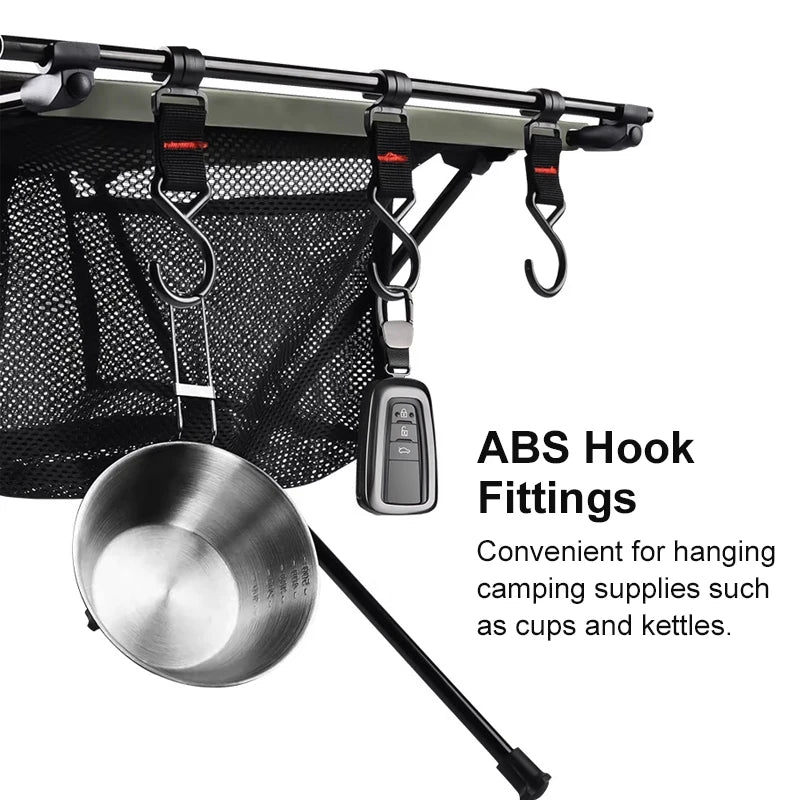 WEST TUNE Folding Camping Table Aluminum Lightweight Portable Table With Storage
