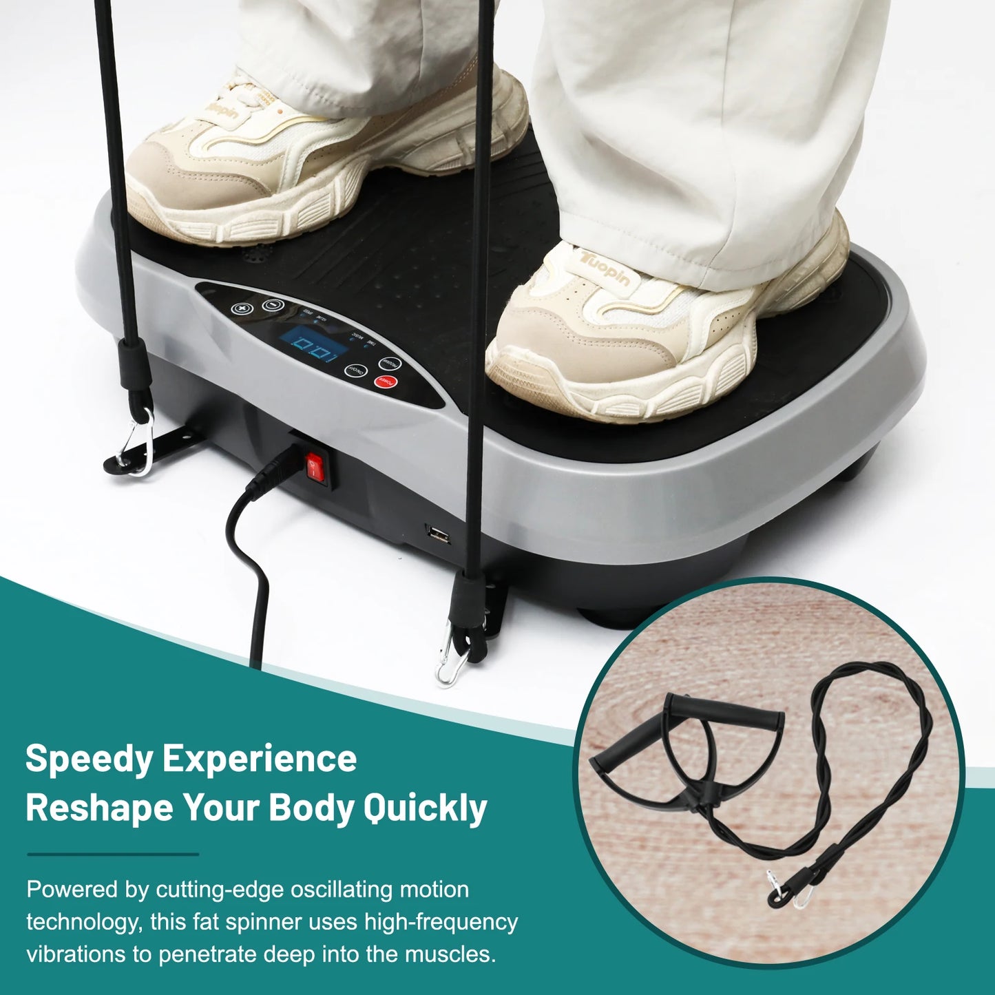 N Vibration Plate Exercise Machine Portable Fat Burning Home Workout