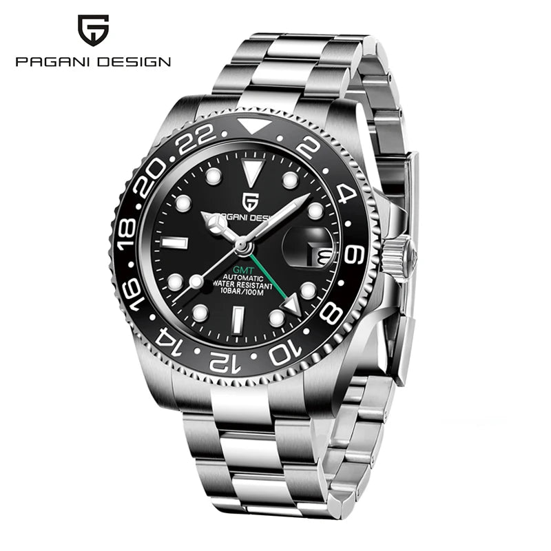 Pagani Design Automatic GMT Stainless Steel Men's Watch PD-1662