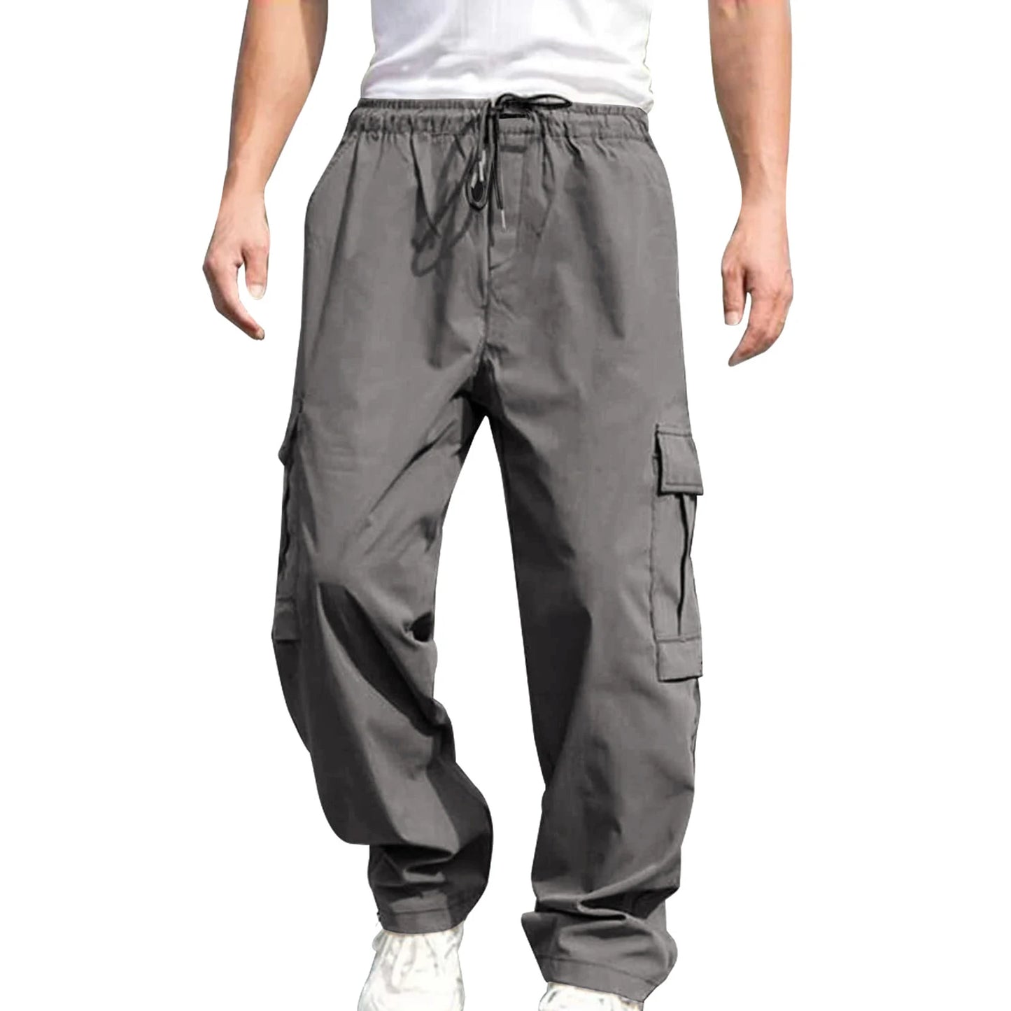 Hirigin Men Loose Cargo Pants With Pockets