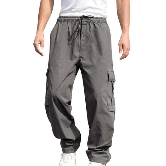 Hirigin Men Loose Cargo Pants With Pockets